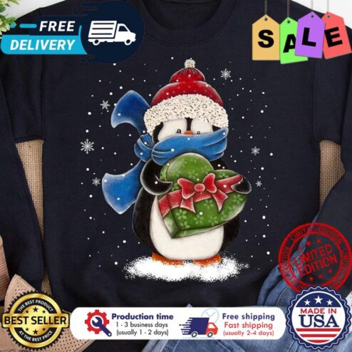 Penguin gifts snow merry christmas shirt