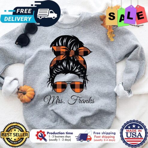 Personalised Fall Plaid Mama custom name thanksgiving shirt