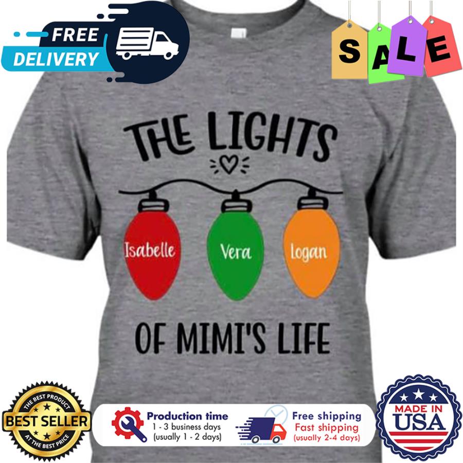Personalized the lights of mimis life custom name kid shirt