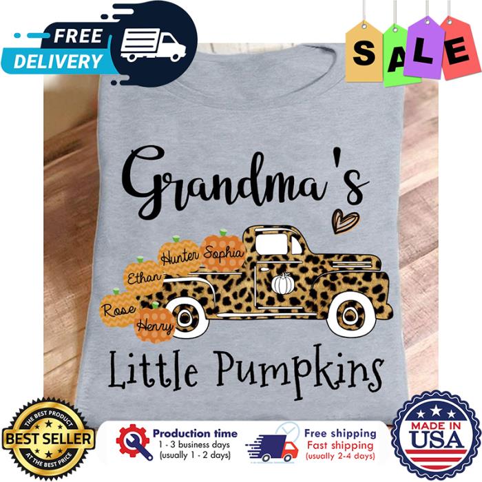 Personalized Truck leopard grandmas little pumpkins custom name shirt