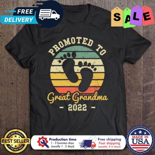 Promoted to great grandma 2022 vintage shirt