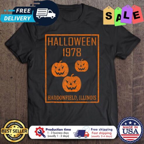 Pumpkin halloween 1978 haddonfield Illinois shirt