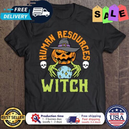 Pumpkin human resources witch halloween shirt