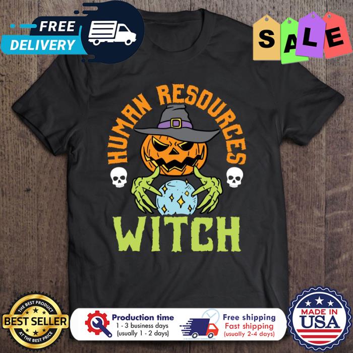 Pumpkin human resources witch halloween shirt