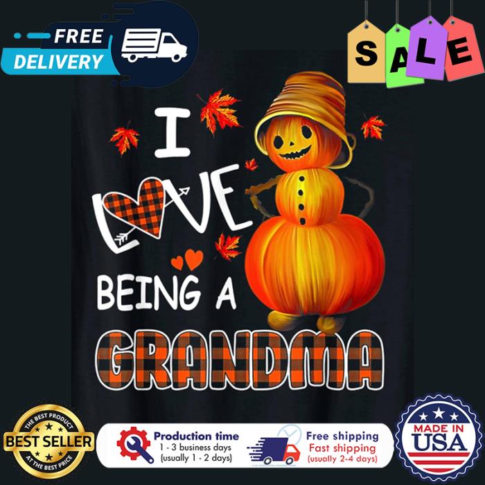 Pumpkin plaid I love being a grandma thanksgiving shirt