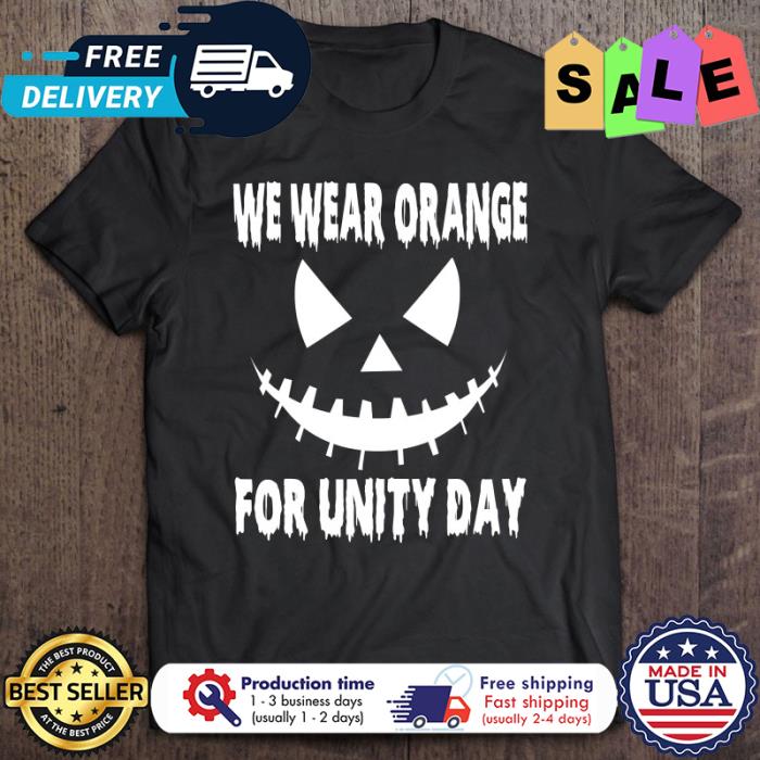 Pumpkin we wear orange for unity day halloween shirt