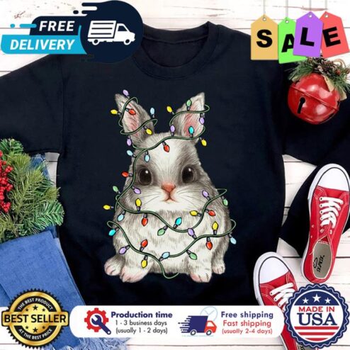 Rabbit light christmas shirt