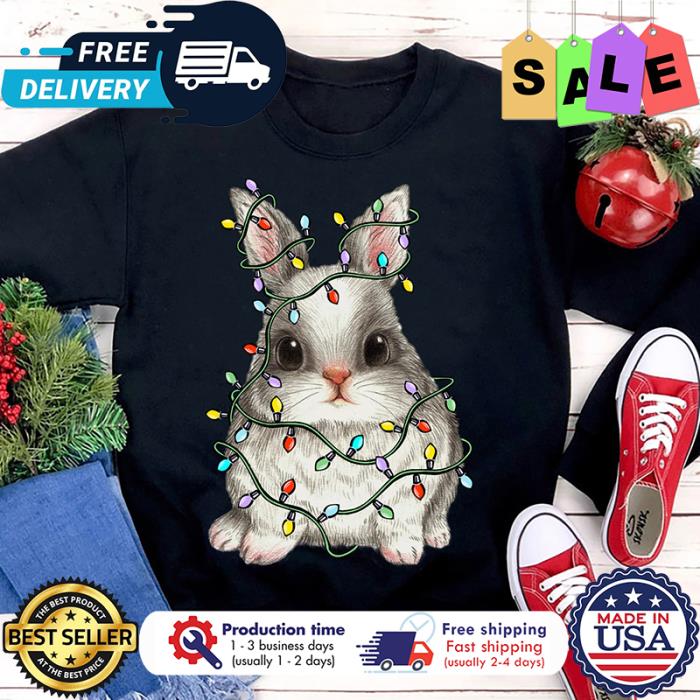 Rabbit light christmas shirt