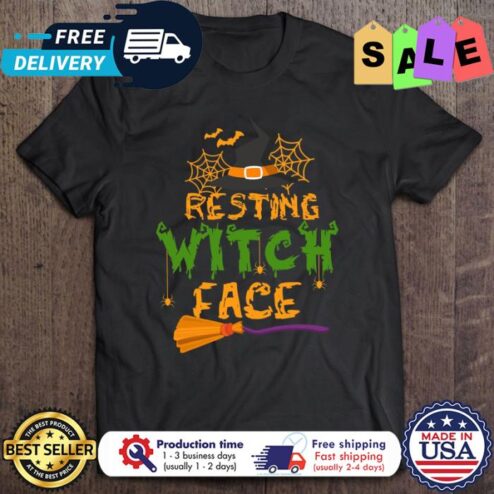 Resting witch face halloween shirt