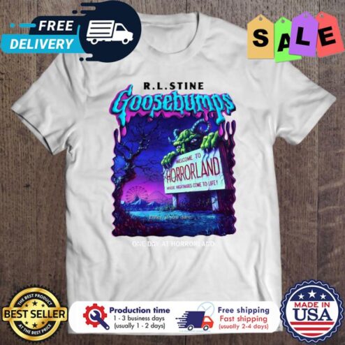 RL Stine goosebumps horrorland halloween shirt