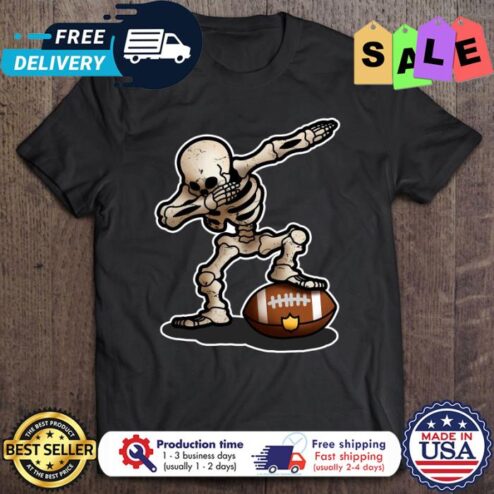 Skeleton Dabbing American Football Halloween shirt