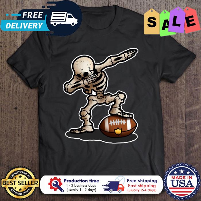 Skeleton Dabbing American Football Halloween shirt