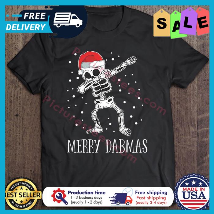 Skeleton Dabbing merry dabmas halloween christmas shirt