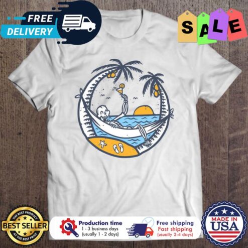 Skeleton summer halloween shirt