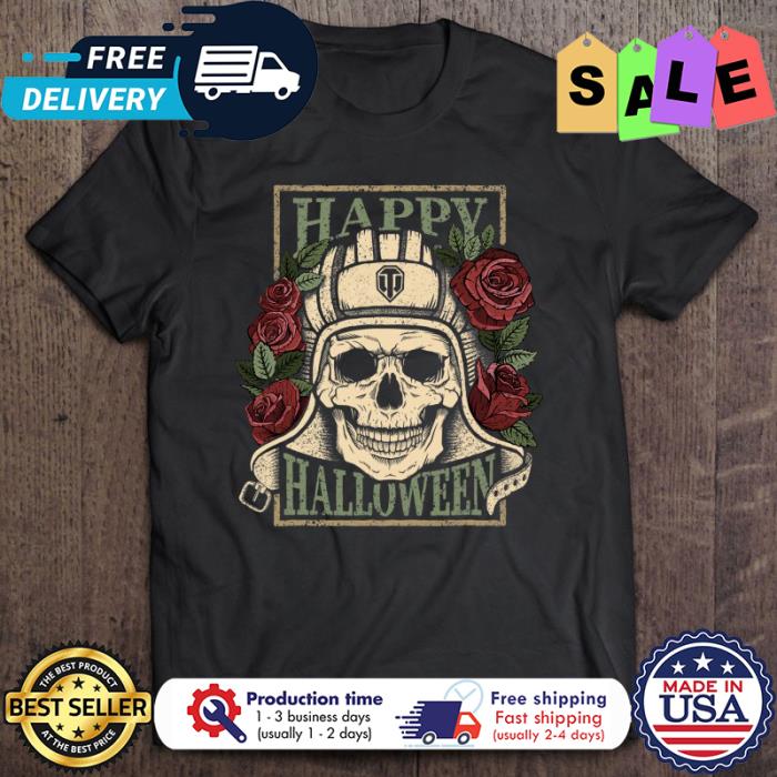 Skull roses happy halloween shirt