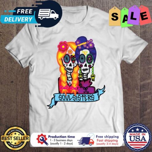 Skull soul sisters halloween shirt