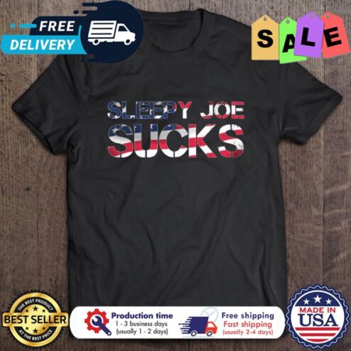 Sleppy Joe Sucks Anti Joe Biden American Flag shirt