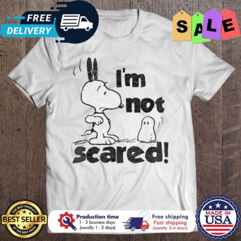 Snoopy im not scared boo halloween shirt