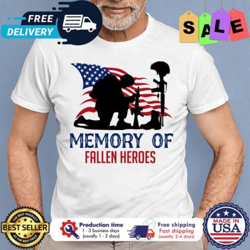 Soldier memory of fallen heroes american flag shirt