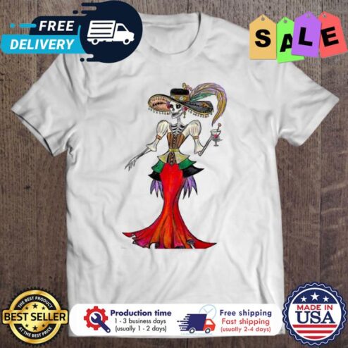 Steampunk Catrina day of the dead halloween shirt
