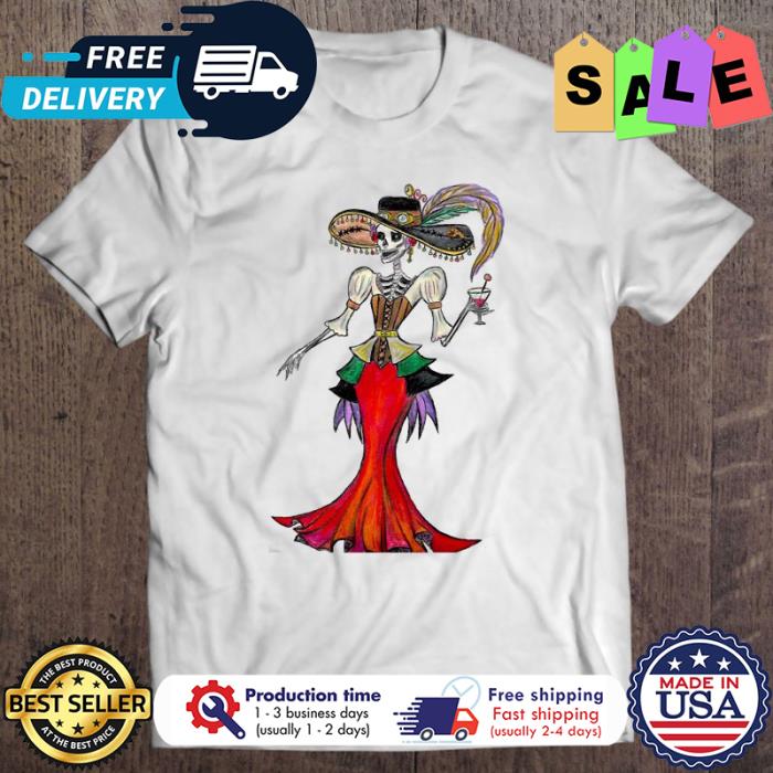 Steampunk Catrina day of the dead halloween shirt