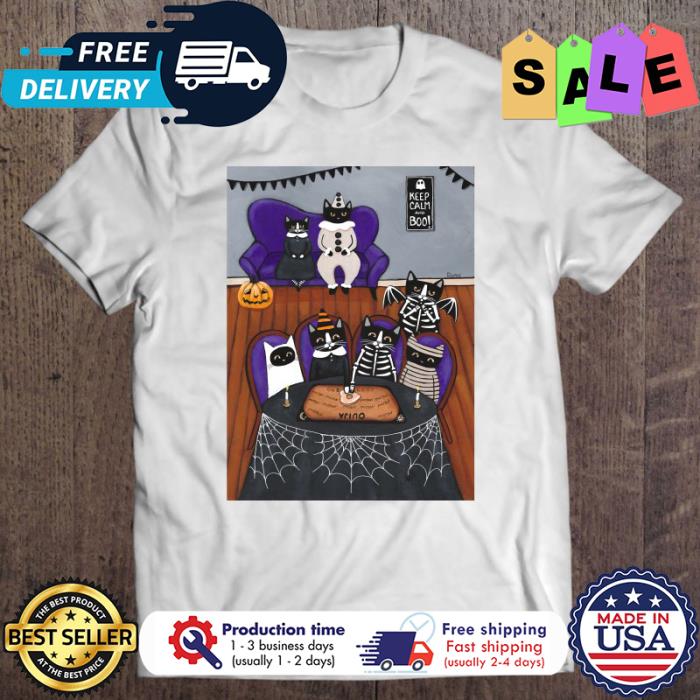 The cats skeleton party halloween shirt