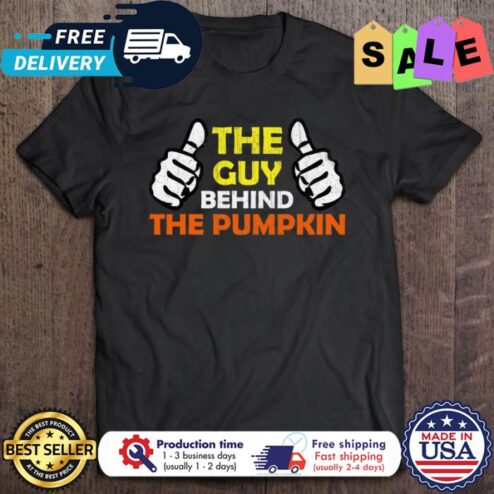 The guy behind the pumpkin halloween shirt