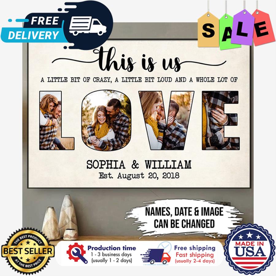 This is us a little bit of crazy a little bit loud and a whole lot of love custom name poster unisex, hoodie, sweatshirt This is us a little bit of crazy a little bit loud and a whole lot of love custom name poster unisex, hoodie, sweatshirt
