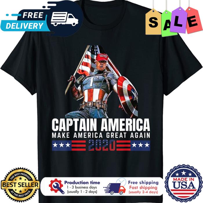 Trump captain america make america great again 2020 american falg shirt