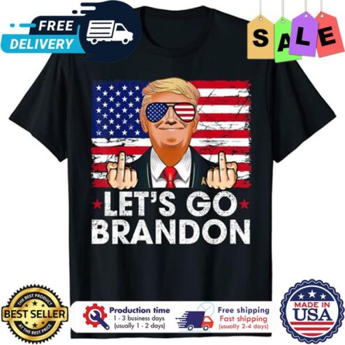 Trump fuck lets go Brandon american flag shirt