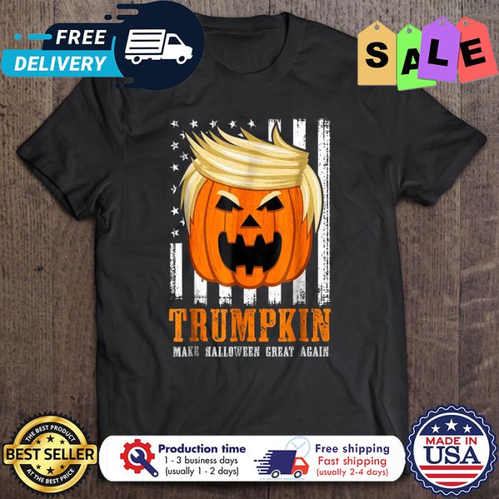 Trumpkin make halloween great again american flag shirt