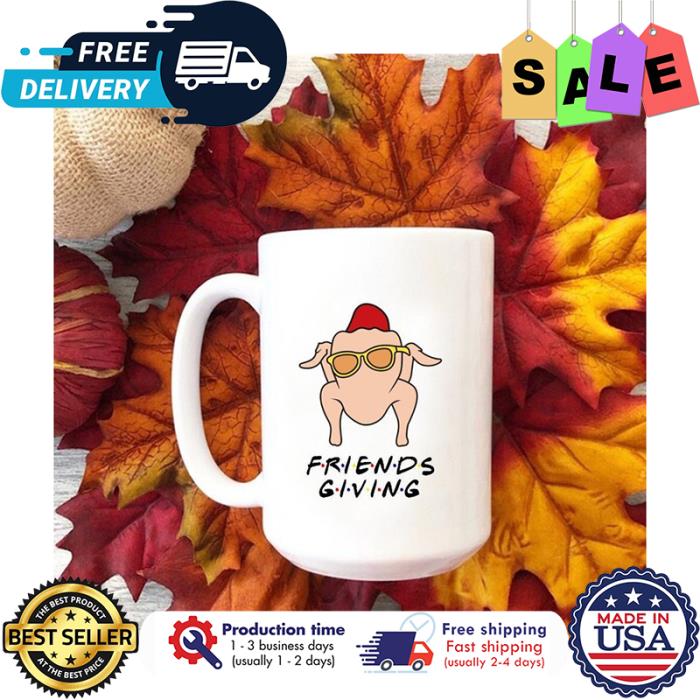 Turkeys friends giving thanksgiving mug