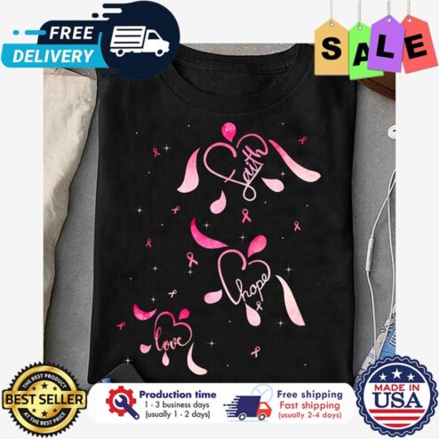Turtle faith hope love breast cancer awareness shirt