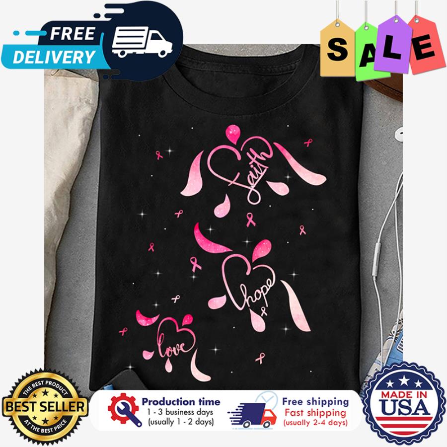 Turtle faith hope love breast cancer awareness shirt