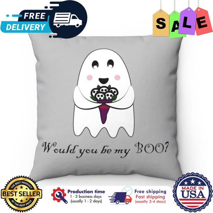 Would you be my boo halloween canvas pillow