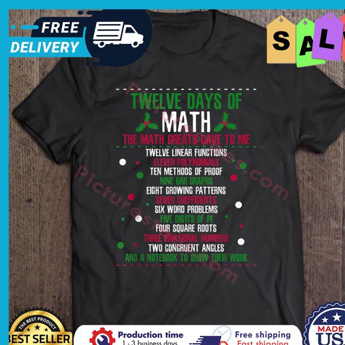 12 Days Of Math The Math Greats Have To Me Christmas shirt