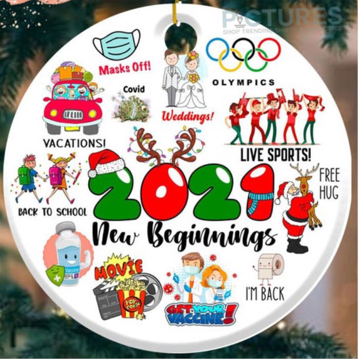 2021 new beginnings Quarantine Aluminum Ornament