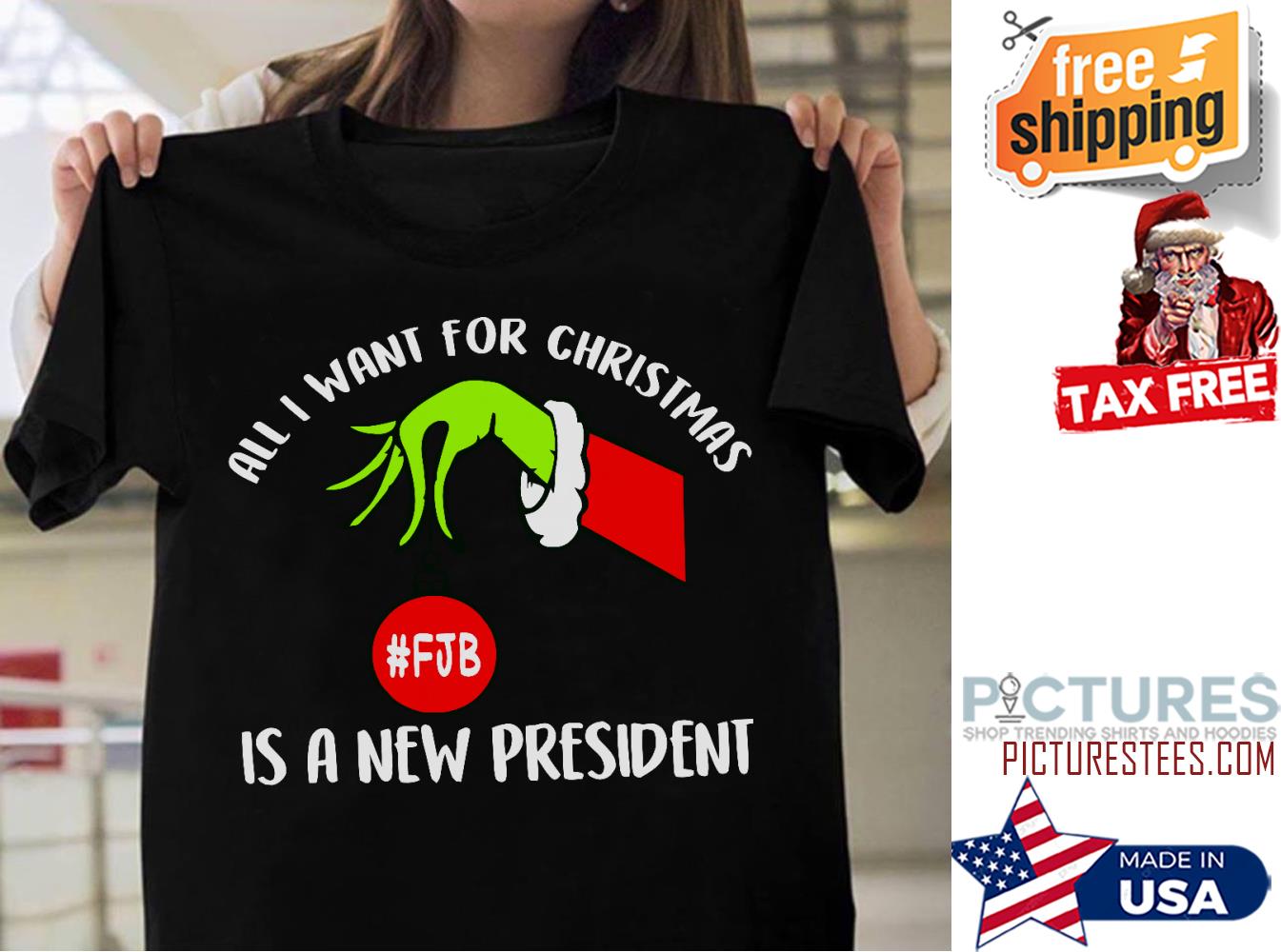 All I want for Christmas is a new President Grinch FJB Fuck Joe Biden shirt
