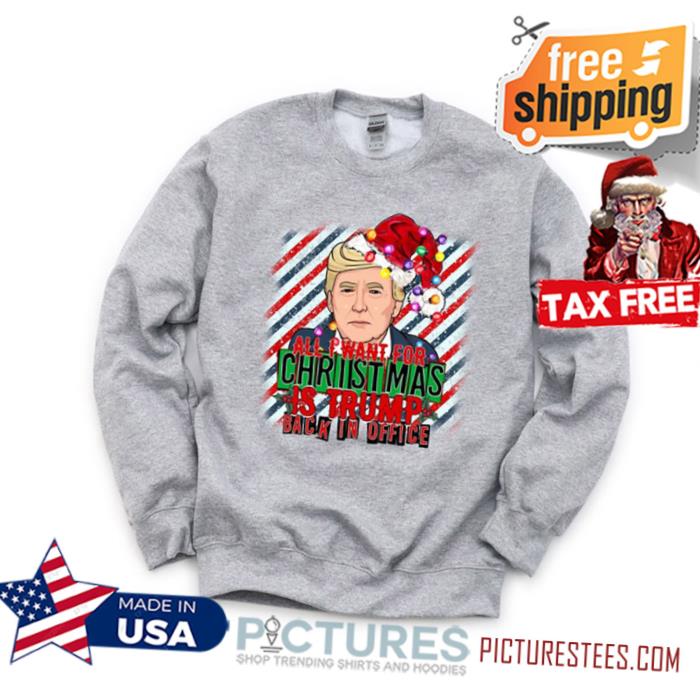 All I Want For Christmas Is Trump Back In Office Sweatshirt - Republican Shirt, Anti Biden Shirt, Republican Gifts, Christmas Gift