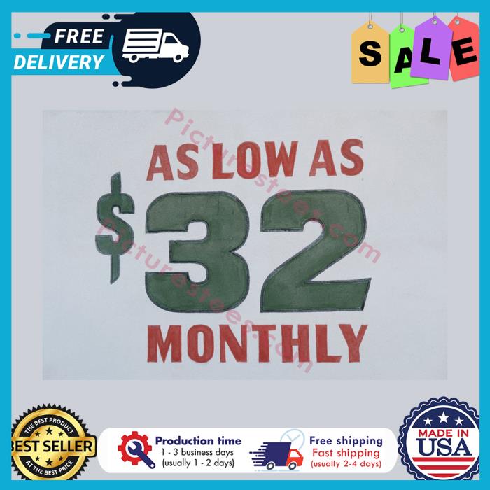 As low as 32 monthly shirt