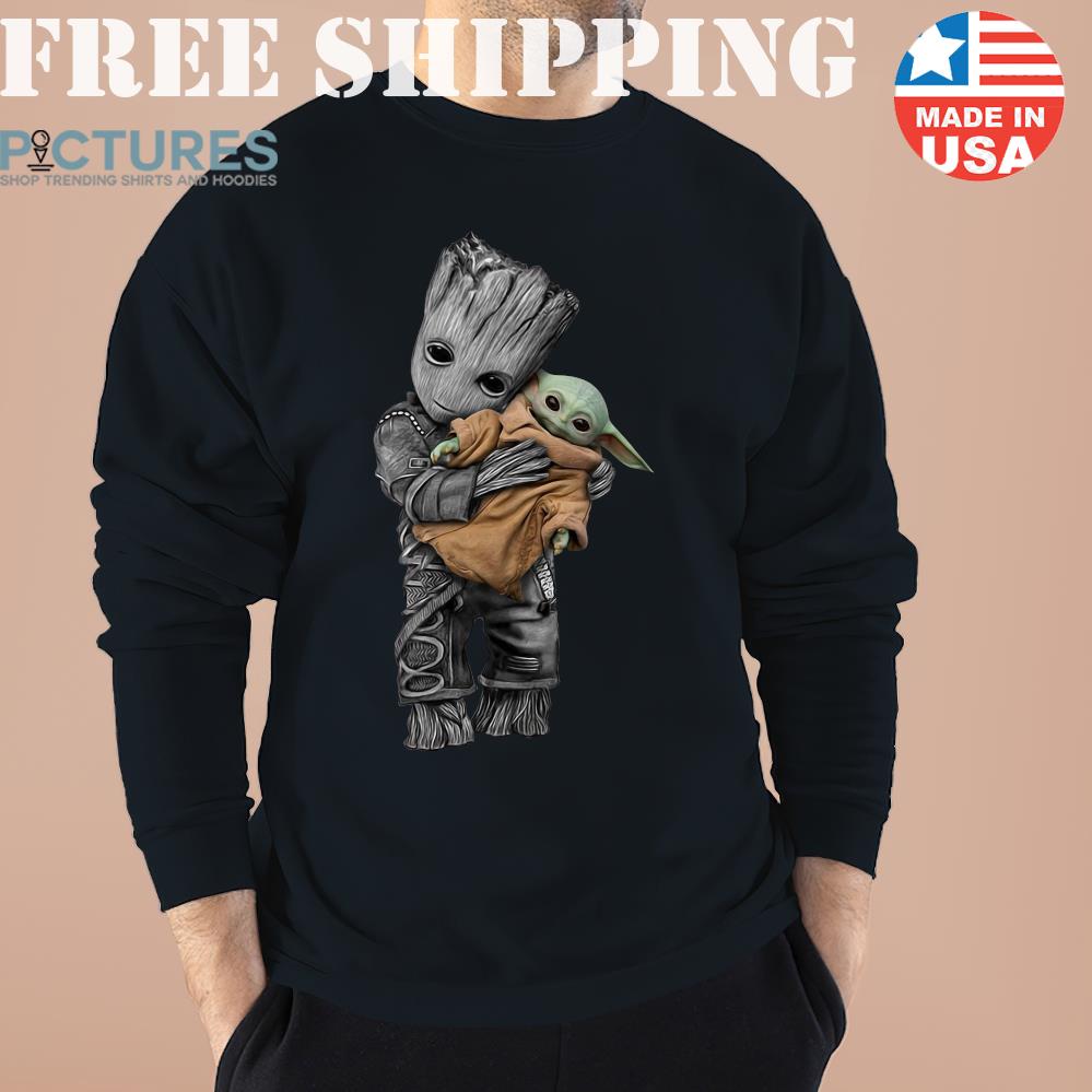 FREE shipping Baby Yoda Merchandise Baby Groot hugging Yoda Star Wars Sweater by Moteefes Fiona Yiend, Unisex tee, hoodie, sweater, tank top