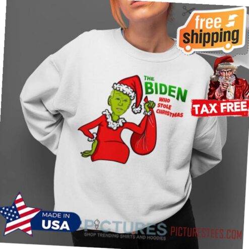 Biden Christmas Shirt, Biden Grinch Shirt, The Biden Who Stole Christmas Sweater, Biden Grinch Stole Christmas, Funny Biden Sweater