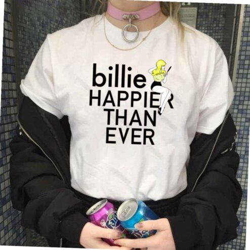 Billie Eilish Merch Happier Than Ever T-shirt