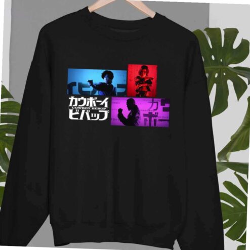 Cowboy Bebop Netflix Series Spike Faye Jet Black T-shirt