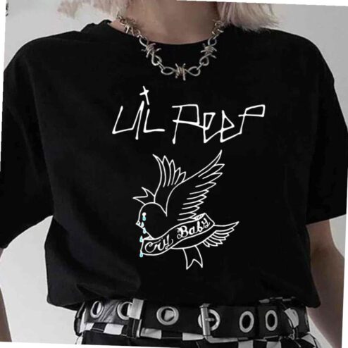 Cry Baby Hell BoyLil Peep Rapper Merch T-shirt