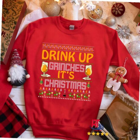 Drink Up Grinches Its X-mas Grinch Lover T-shirt