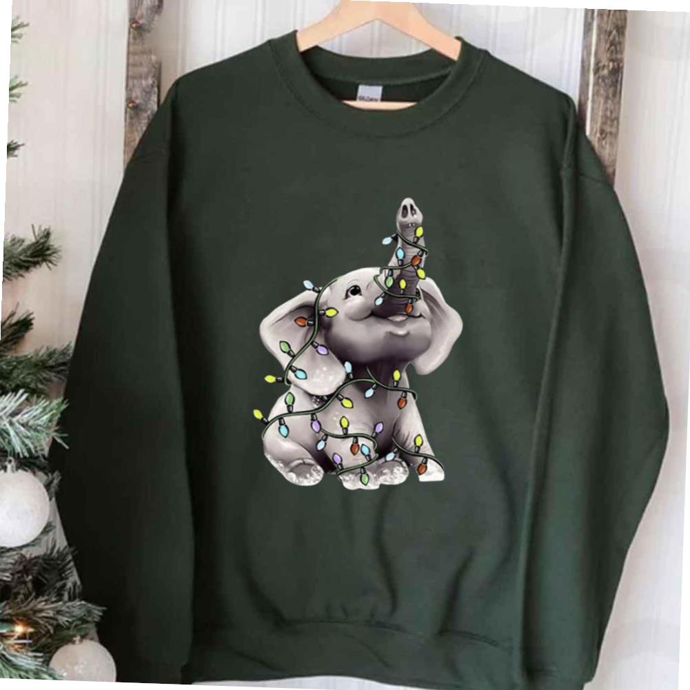 Elephant X-mas Lights Tangling T-shirt