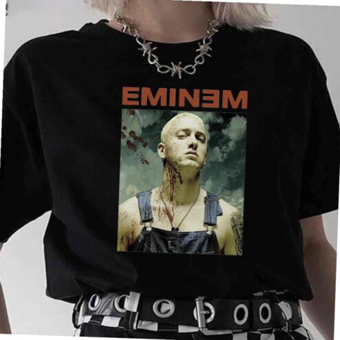 Eminem Merch Bloody Chainsaw T-shirt