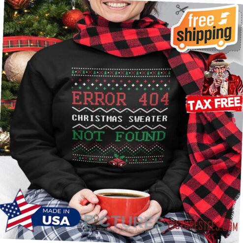 Error 404 Christmas Sweater Not Found Xmas 2021 Programmer Gamer shirt