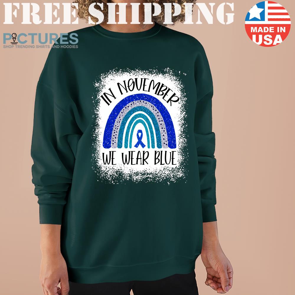Free shipping In november we wear blue Diabetes Awareness Sweater